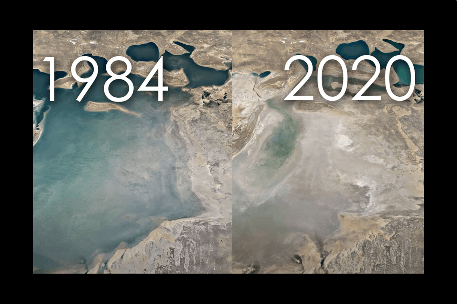 Kuiva kierros Araljärvi vuosina 1984 ja 2020